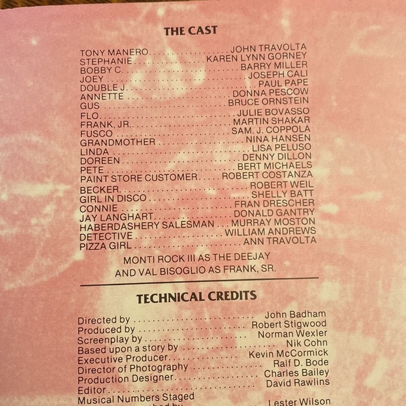 Saturday Night Fever book from 1977 with cast and music details. - Picture 3 of 5